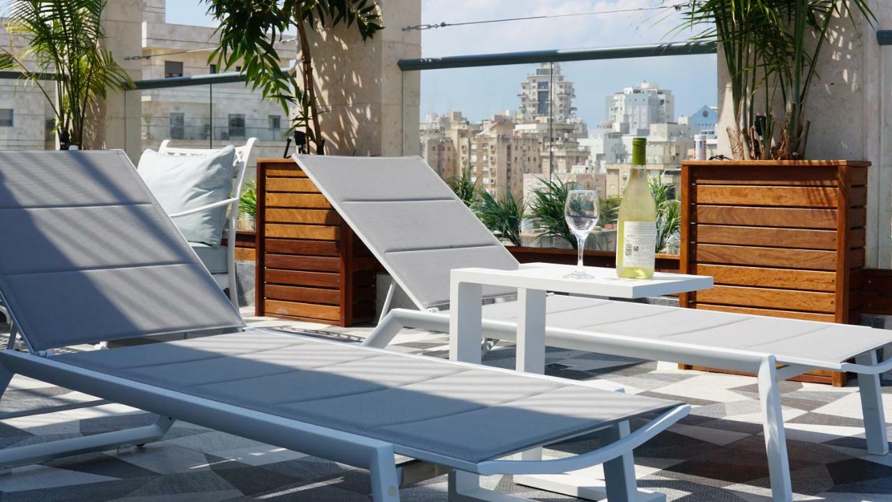 Luxury Rooftop Apartment In Netanya Esterno foto